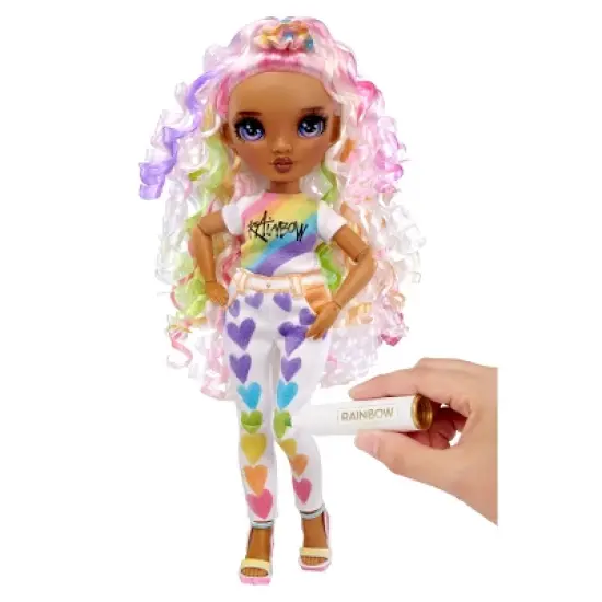 Rainbow High Color & Create DIY Fashion Doll - Purple Eyes/Curly Hair image {4}