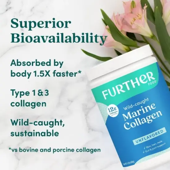 Further Food Collagen Peptides Powder - Unflavored Marine - 5.93oz image {3}