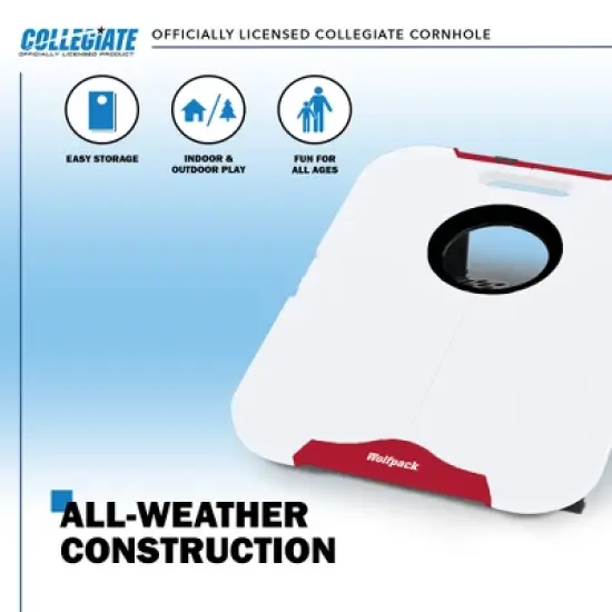 NCAA North Carolina State Wolfpack All-Weather Travel Cornhole Set image {2}