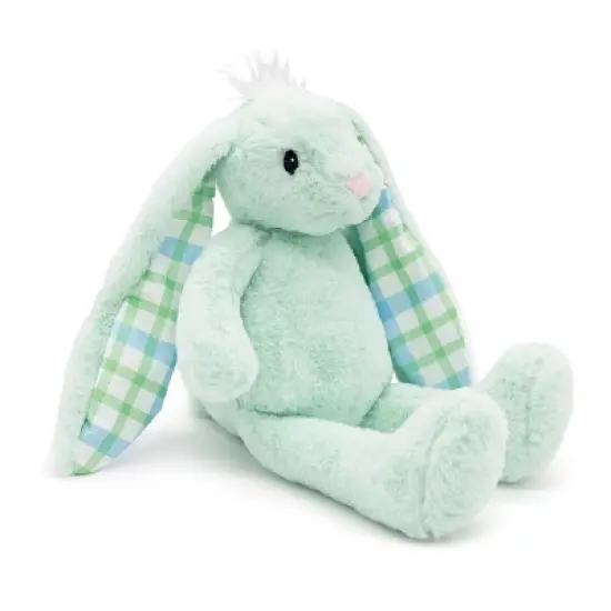 Plushible Green Plaid Eared Bunny image {1}