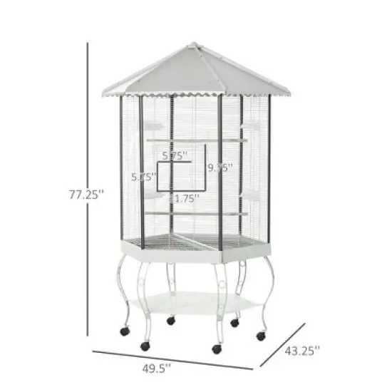 Resenkos Tortoise House, Tortoise Habitat Enclosure, Tortoise Habitat with Shelf Storage Tortoise Gift Accessory with Weather Protection, Light Gray image {7}