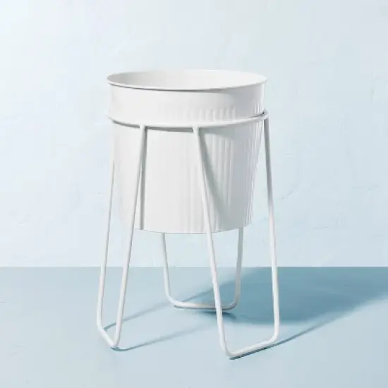 Powder-Coated Metal Planter White - Hearth & Hand&trade; with Magnolia image {4}