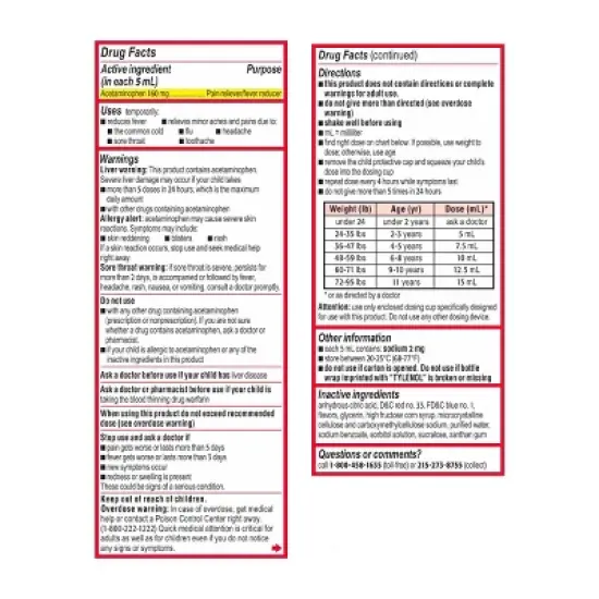 Children's Tylenol Grape Oral Suspension - 4 fl oz image {9}
