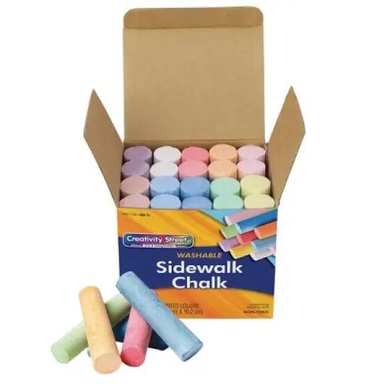 Creativity Street Sidewalk Chalk, Assorted Colors, 4" image {1}