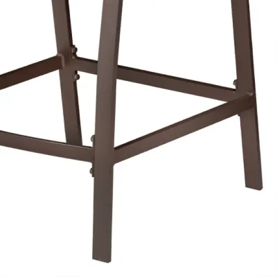 Aluminum Patio Bar Set All-weather 2pc Bar Stools and Table with Umbrella Hole - Crestlive Products image {5}