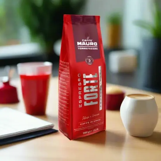 Caffe Mauro Espresso Forte Whole Bean Coffee 2.2lb/1kg image {1}