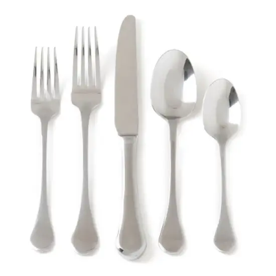 Gibson Home Manchester Classic Flatware Silverware Utensil Set with Spoons, Forks, and Knives for Kitchen Home Cutlery Use, Stainless Steel (20 Piece) image {1}