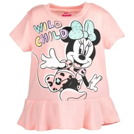 Mickey Mouse & Friends Minnie Mouse Baby Girls Graphic T-Shirt and Shorts Outfit Set Infant image {2}