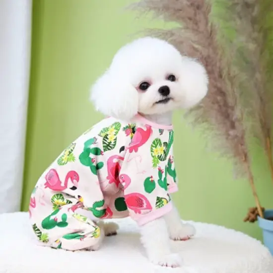 Paaaawaters Dog Jumpsuit Cute Animal Print Puppy Pajamas Soft Lightweight Post Surgery Recovery Pets Onesie image {5}