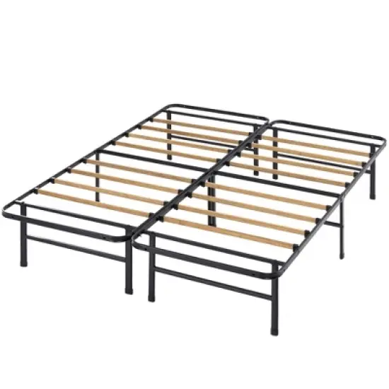14" SmartBase Essential Mattress Foundation Bed with Bamboo Slats Black - Zinus image {9}