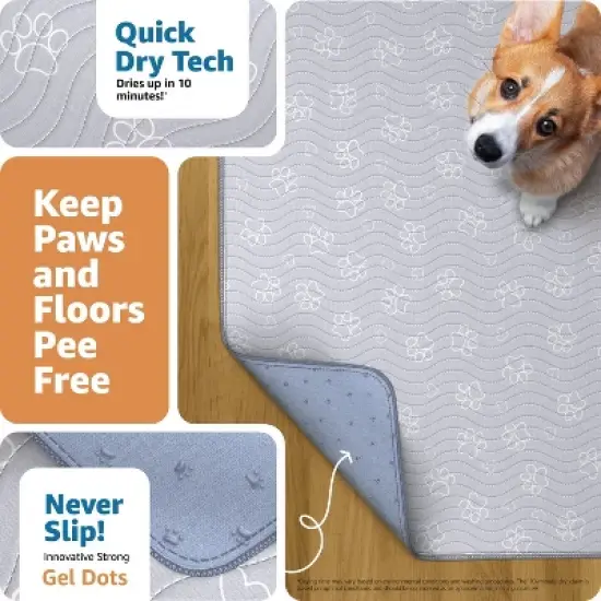 IMPROVIA&reg; Reusable Puppy Pad &ndash; Waterproof, washable, quick-drying, and ultra-absorbent pee pad. Ideal for training, whelping & floor protection. image {1}