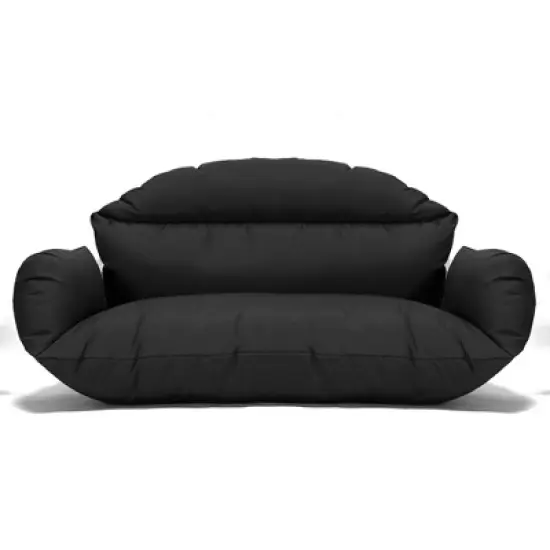 LeisureMod 2 Person Hanging Swing Chair Cushion Modern Soft Breathable Cotton Removable Zipper Cover, Machine Washable Cushions image {7}