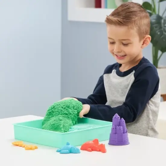 Kinetic Sand Sandbox Set Green image {1}