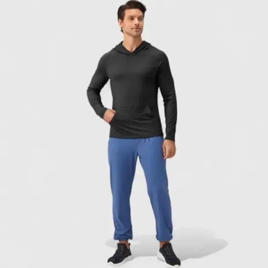 Anna-Kaci Active Men's Long Sleeve Pullover Hoodie with Front Kangaroo Pocket and Athletic Fit image {5}