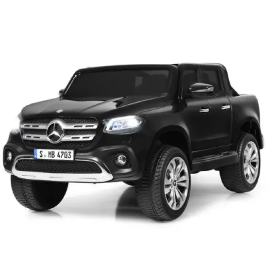 Costway Licensed Mercedes Benz x Class 12V 2-Seater Kids Ride On Car w/ Trunk image {8}
