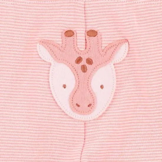 Carter's Just One You&reg; Baby Girls' 3pc Striped Giraffe Bodysuit Set - Pink image {3}