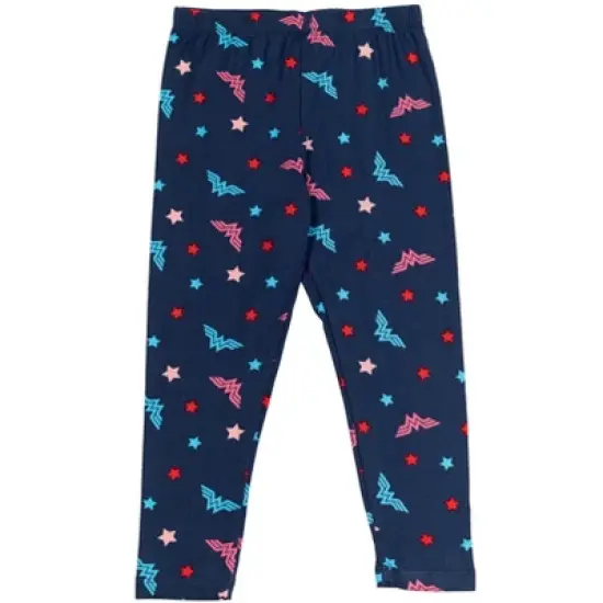 DC Comics Justice League Wonder Woman 3 Piece Outfit Set: T-Shirt Legging Shorts  image {3}