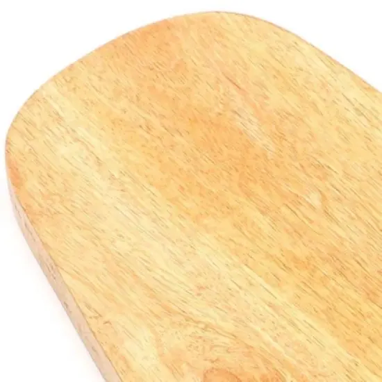 SEVOBAL Serving Platters Handmade Teak Wood Cheese and Bread Board with Asymmetrical Modern Design for Cakes, Appetizers, Brown, 6.5"*12"*0.7" image {4}
