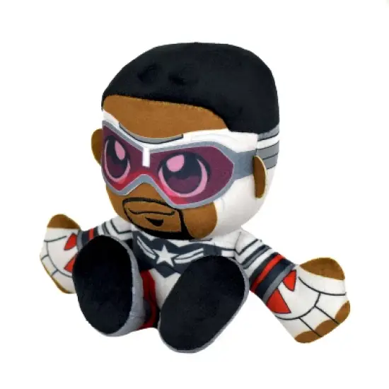 Bleacher Creatures Marvel Captain America (Sam Wilson) 8" Kuricha Sitting Plush- Soft Chibi Inspired Toy image {1}