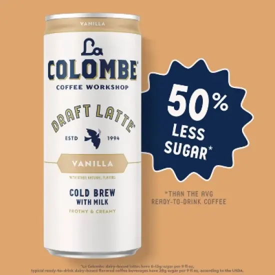 La Colombe Vanilla Draft Latte - 4pk/9 fl oz Cans image {3}