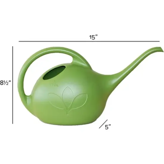 Novelty Indoor Plastic Watering Can, 0.5 Gallon, Green image {1}
