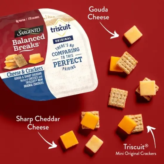 Sargento Balanced Breaks Cheese & Mini Triscuit Crackers - 4.5oz/3ct image {2}