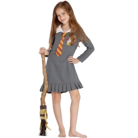 Harry Potter Pajama Girls Hermione Gryffindor Uniform With Tie Fleece Nightgown image {5}