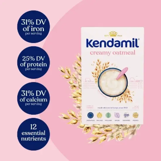 Kendamil Baby Cereal Creamy Oatmeal - 8oz image {2}