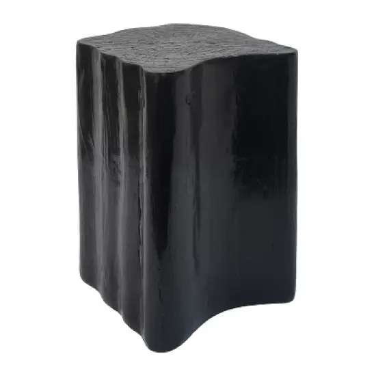 2-in-1 Irregular MGO End Table, Split Design, Small Space Friendly,Indoor Outdoor Use,Black Color image {5}
