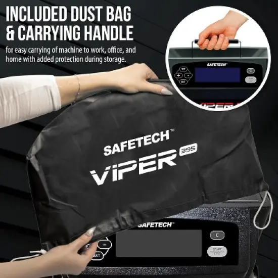 SafeTech Viper V395 Coin Counter, Sorter, and Wrapper, with 48 Preformed Wrappers and Dust Cover in Black image {5}