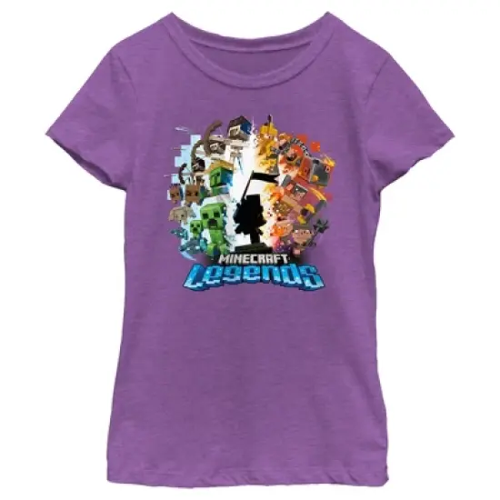Girl's Minecraft Legends Heroes and Villains T-Shirt image {3}