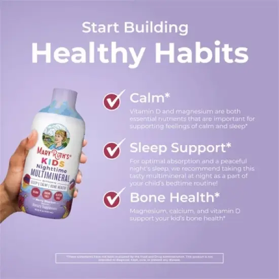 MaryRuth's Kids' Nighttime Vegan Multimineral Liquid - 15.2oz image {4}