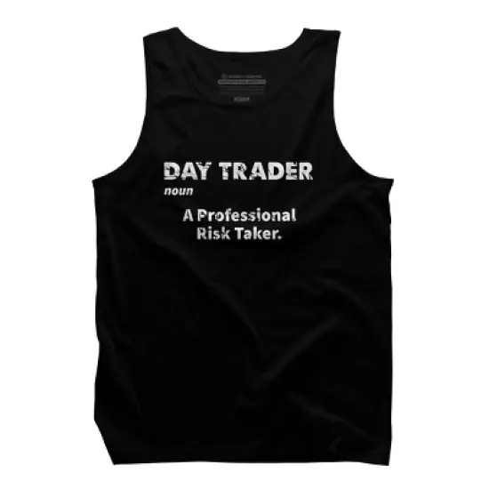 Men's Design By Humans Day Trader Definition By MadderTees Tank Top image {2}