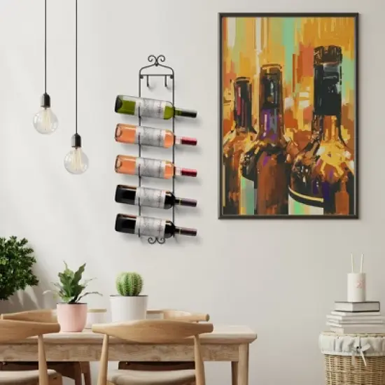 Sorbus Wall Mounted Wine Bottle Rack image {1}