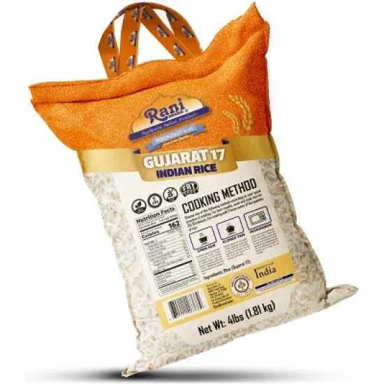Gujarat 17 Indian Rice 64oz (4lbs) 1.81kg - Rani Brand Authentic Indian Products image {6}