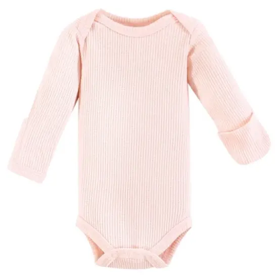 Hudson Baby Girls Thermal Preemie Layette Set 4pc Long Sleeve Outfit, Leopard, Preemie image {3}