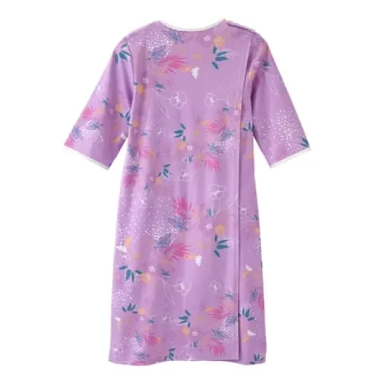 Silverts Adaptive Shoulder Snap Nightgown, Floral image {1}