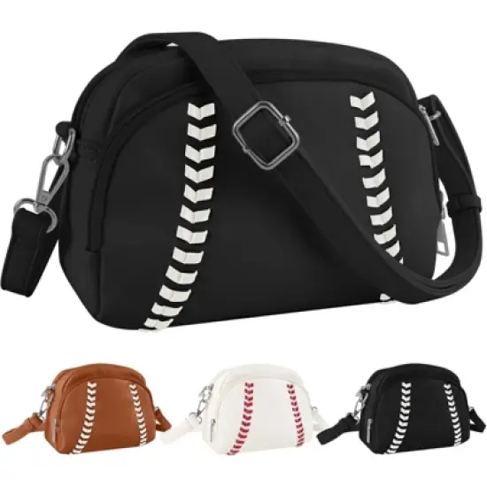 FATMOON Baseball Crossbody Purses for Women Mom Sport Small Baseball Shoulder Bag Vegan Leather Softball Handbags image {7}