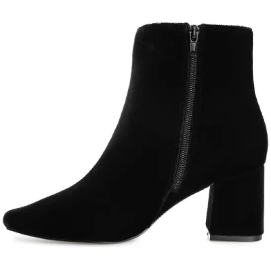 Journee Collection Womens Hazara Square Toe Block Heel Ankle Booties image {1}