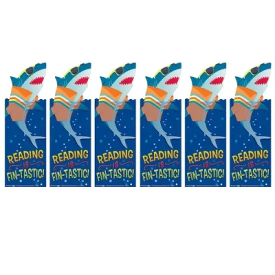 Eureka&reg; Shark Reading is Fin-Tastic Bookmarks, 36 Per Pack, 6 Packs image {3}