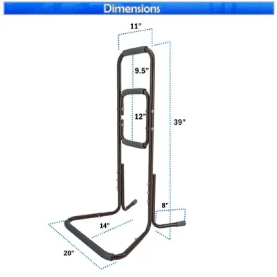 5 Star Super Deals Standing Assistant Chair & Portable Patient Lift Mobility Handle Bar Aid For Elderly - Reliable 3 Handholds for Mobility image {3}