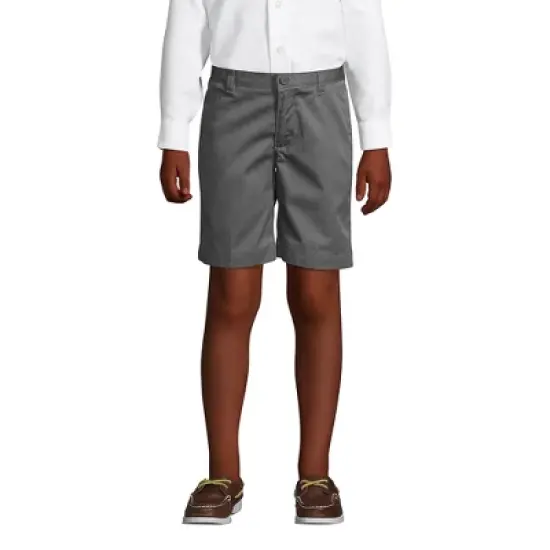 Lands' End School Uniform Boys Plain Front Blend Chino Shorts image {2}