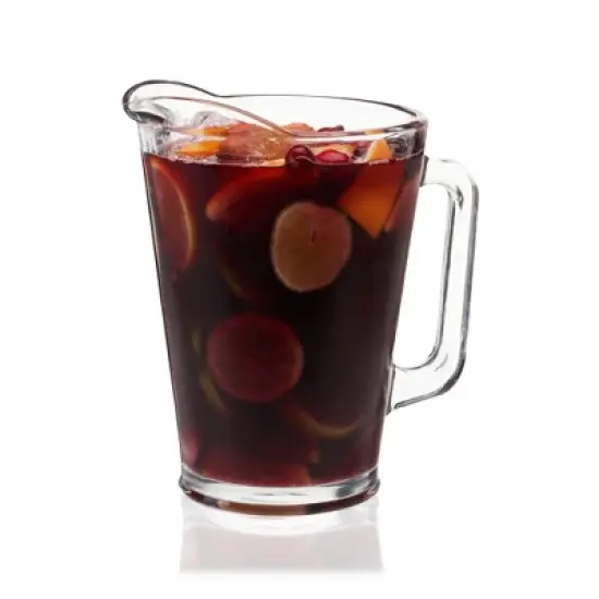 True Large Glass Pitcher with Handle, Mimosa Bar Supplies Party Serveware, Brunch Supplies Glass Serving Pitcher 60oz Set of 1 image {7}