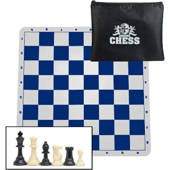 WE Games Ultimate Compact Tournament Chess Set with Silicone Chess Board - Heavy Weighted Pieces image {8}