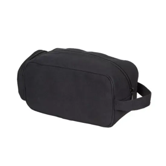 Stansport Cotton Canvas Travel Accessory Bag - Black image {1}