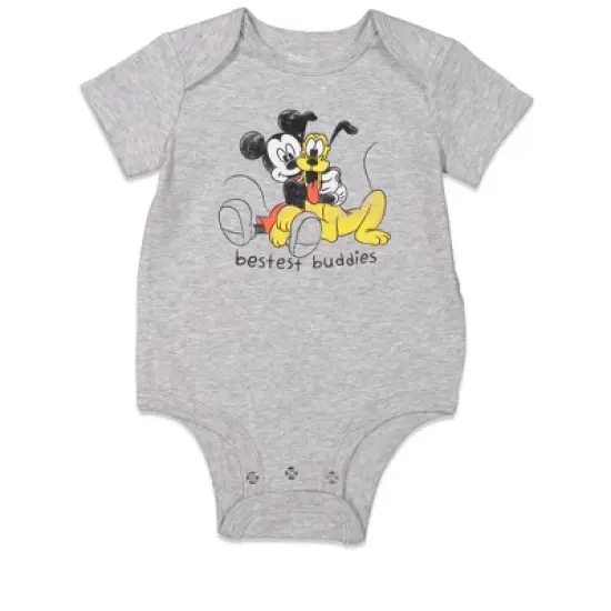 Disney Mickey Mouse 3 Pack Short Sleeve Bodysuits  image {3}