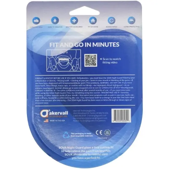 SOVA Adult Night Guard Mouthguard with Case - Natural image {2}