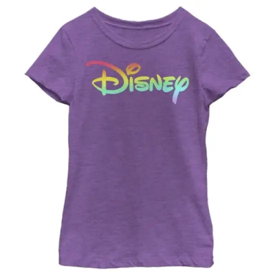 Girl's Disney Rainbow Logo T-Shirt image {3}