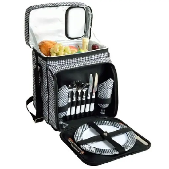 Picnic at Ascot Soft Sided Cooler with Two Person Picnic Set image {4}