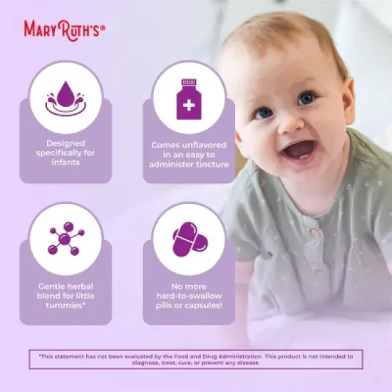 MaryRuth's Infant Gripe Water Nighttime Drops, Unflavored, Org, 4 oz image {7}